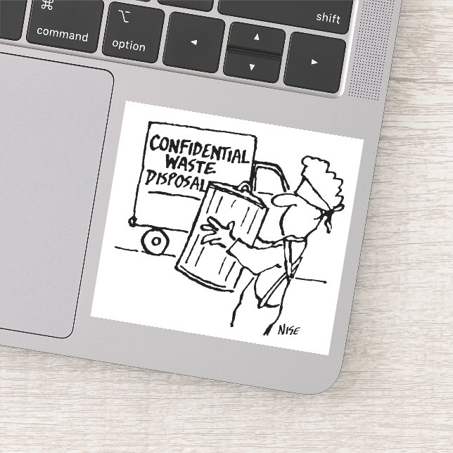 Confidential waste disposal cartoon (Detail)