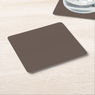 Confidently Against a Stylish Brown Wall Square Paper Coaster