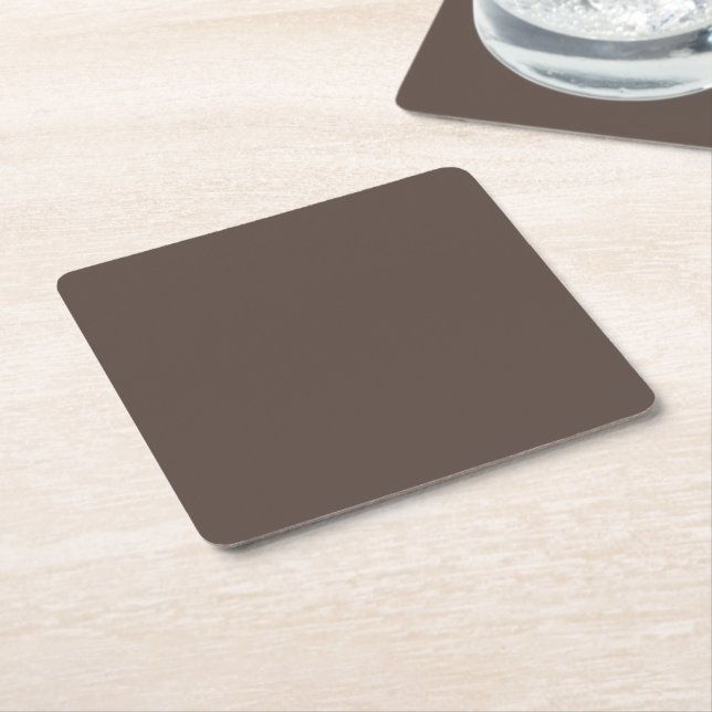 Confidently Against a Stylish Brown Wall Square Paper Coaster (Angled)