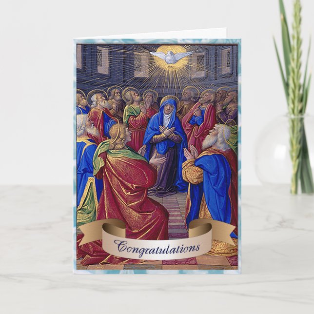Confirmation Congratulations Pentecost Imagery Card (Front)