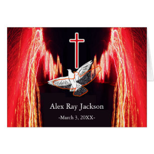 Confirmation Congratulations with Dove and Fire