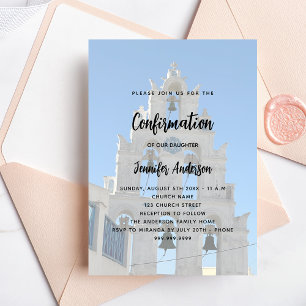 Confirmation custom photo church invitation