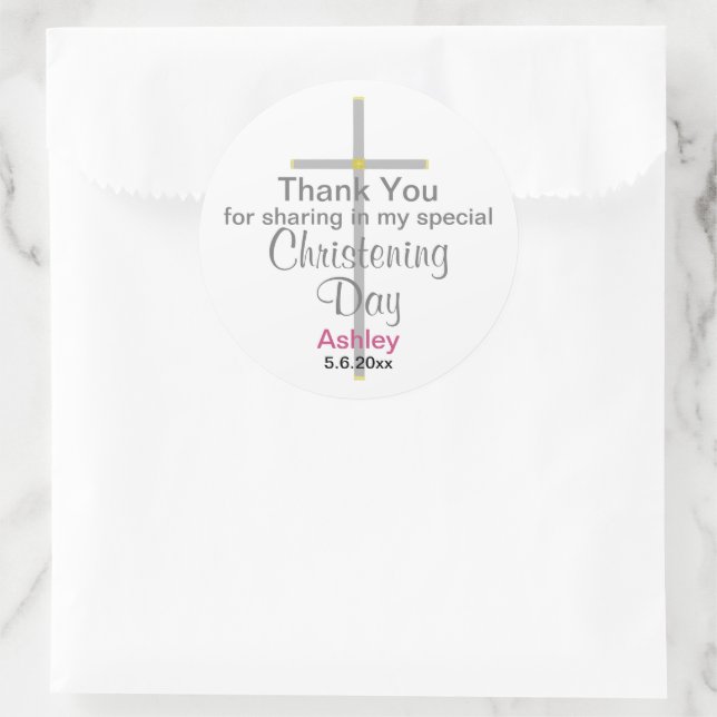 Confirmation Daughter Thank You Round Stickers (Bag)