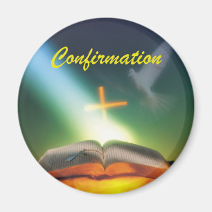 Confirmation Dove, Bible, Cross Magnet