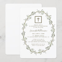 Confirmation For Her Watercolor Green Foliage