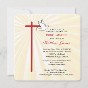Confirmation for Son Cross Dove Golden Rays