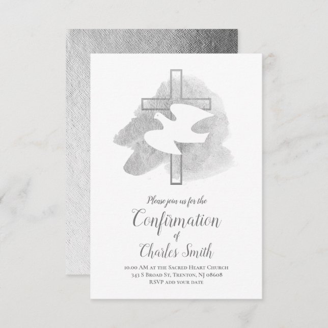 confirmation Holy Spirit design Invitation (Front/Back)