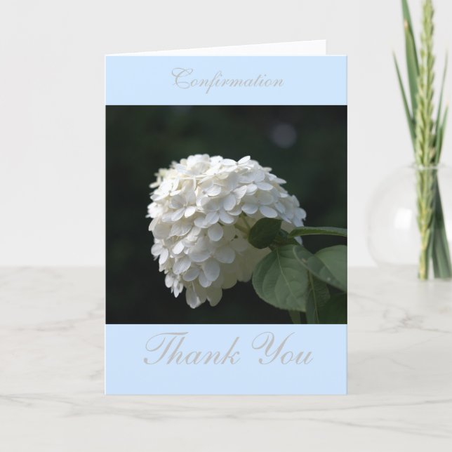 Confirmation Insert Child's Photo Thank You Card (Front)