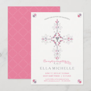Confirmation Invite - Custom Invitation, Girl