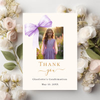 Confirmation lavender bow photo cream