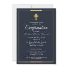 Confirmation Navy Blue Gold Photo Boy 