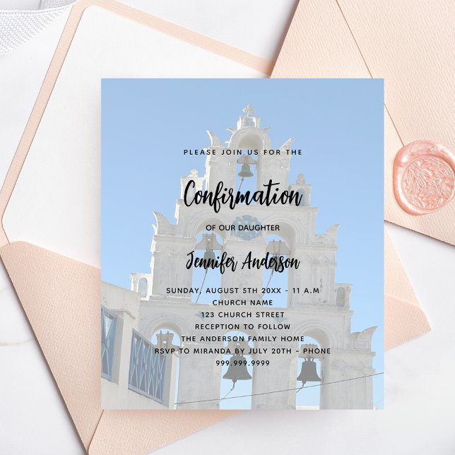 Confirmation photo church budget invitation (Creator Uploaded)