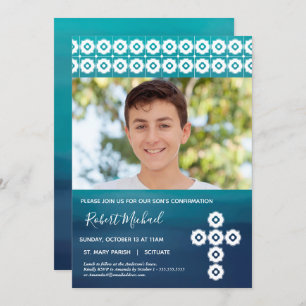 Confirmation Photo Invite - Boy's Custom Card