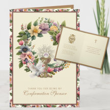 Confirmation Sponsor Thank You Religious  