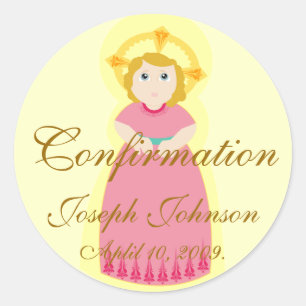 Confirmation Sticker-Customise Classic Round Sticker