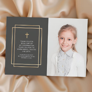 Confirmation Thank You Custom Photo Card