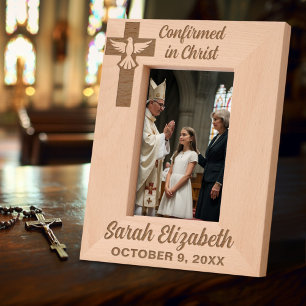 Confirmed in Christ Confirmation Custom Name Date Etched Frames