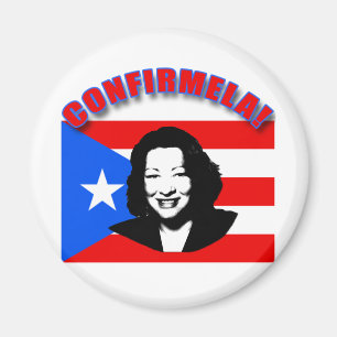 CONFIRMELA Con Bandera de Puerto Rico Magnet