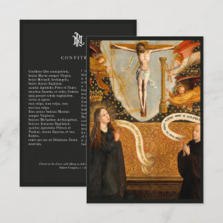 "Confiteor" Latin-English Prayer Card