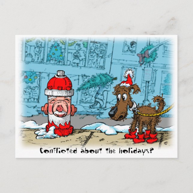 Conflicted about the holidays? holiday postcard (Front)
