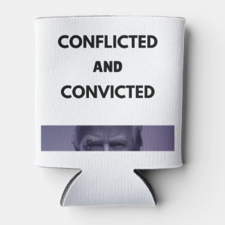 Conflicted and Convicted - Black Print Can Cooler