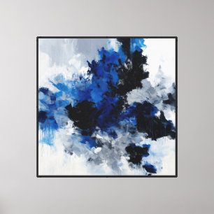 Confluence of Midnight Blue Canvas Print