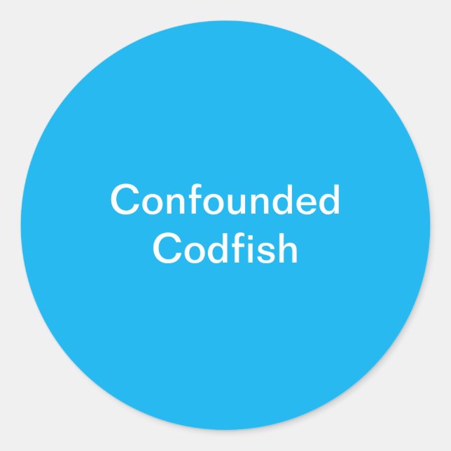 Confounded Codfish Sticker (Front)