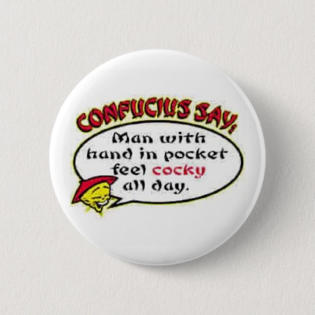 Confucious 6 Cm Round Badge (Front)
