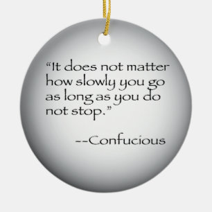Confucious Quote Ceramic Tree Decoration
