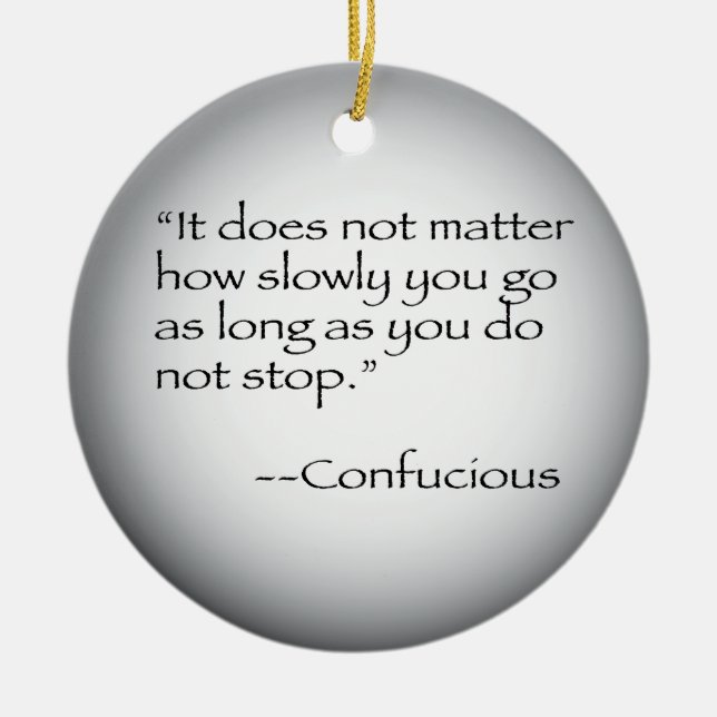 Confucious Quote Ceramic Tree Decoration (Front)