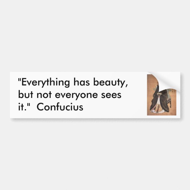Confucius 1 bumper sticker (Front)