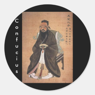 Confucius 1 classic round sticker