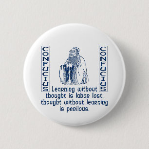 Confucius 6 Cm Round Badge