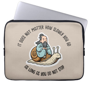 Confucius and the snail laptop sleeve