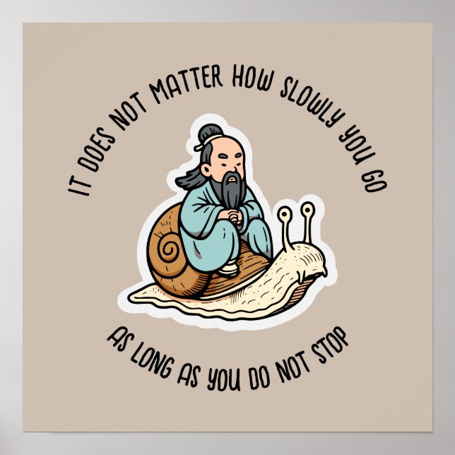 Confucius and the snail poster (Front)