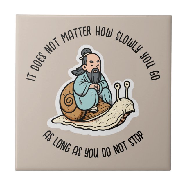Confucius and the snail tile (Front)