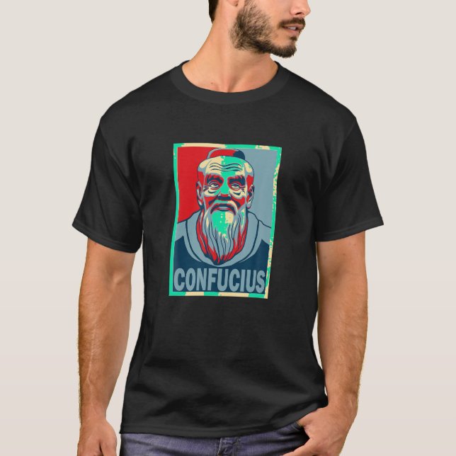 Confucius Chinese Teacher Poster Style Pop Art T S T-Shirt (Front)