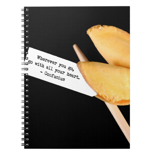 Confucius Fortune Cookie Spiral Notebook (Front)