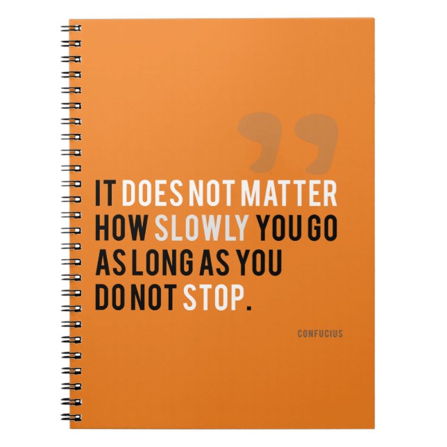 confucius motivational quote dreams goals modern notebook (Front)