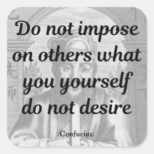 Confucius Quote Square Sticker