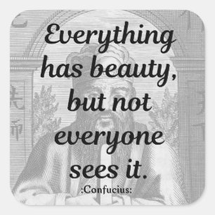Confucius Quote Square Sticker