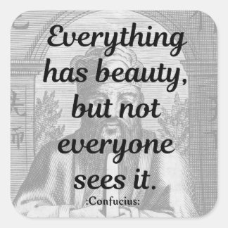 Confucius Quote Square Sticker
