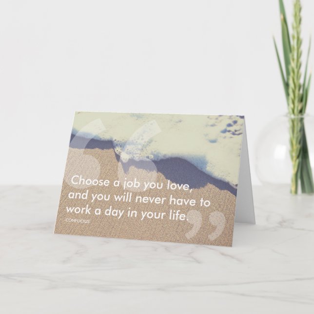 confucius success quote card (Front)