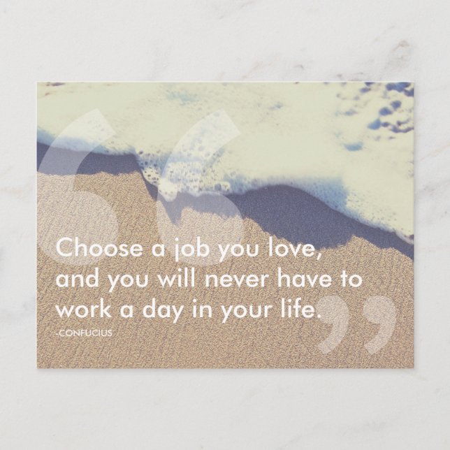 confucius success quote postcard (Front)