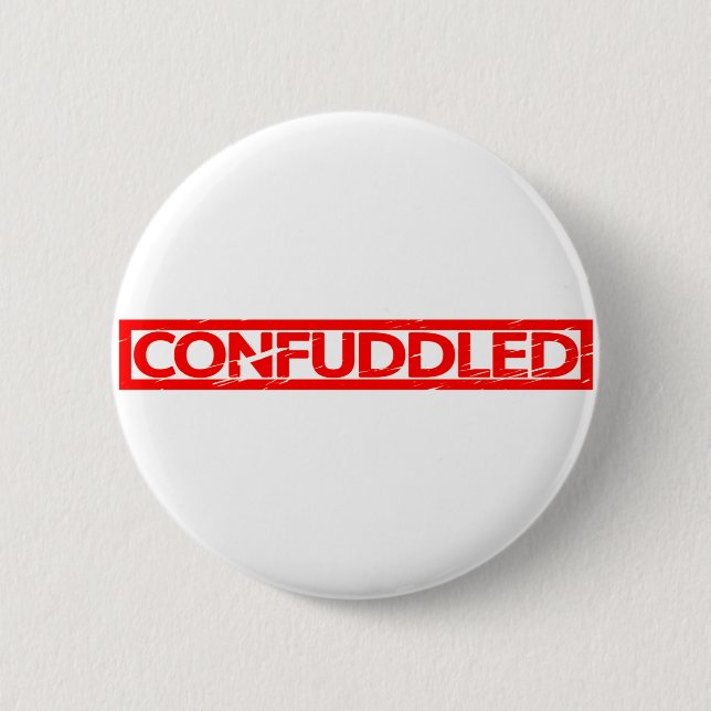 Confuddled Stamp 6 Cm Round Badge (Front)