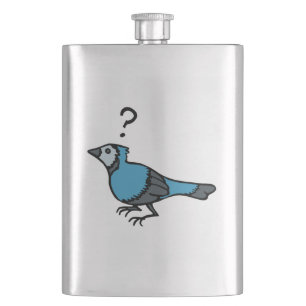Confused Bird Hip Flask