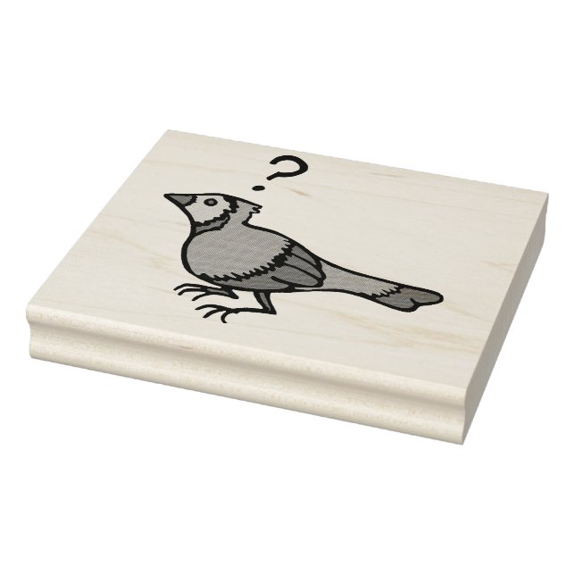 Confused Bird Rubber Stamp (Stamp)