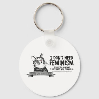 Confused Cats (for light-coloured products) Key Ring