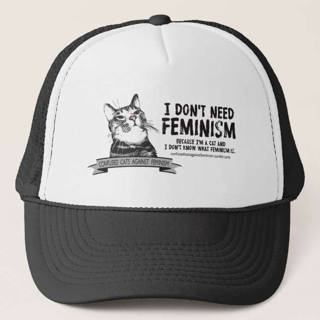 Confused Cats (for light-coloured products) Trucker Hat (Front)