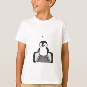 Confused Cute Penguin Standing on Escalator T-Shirt